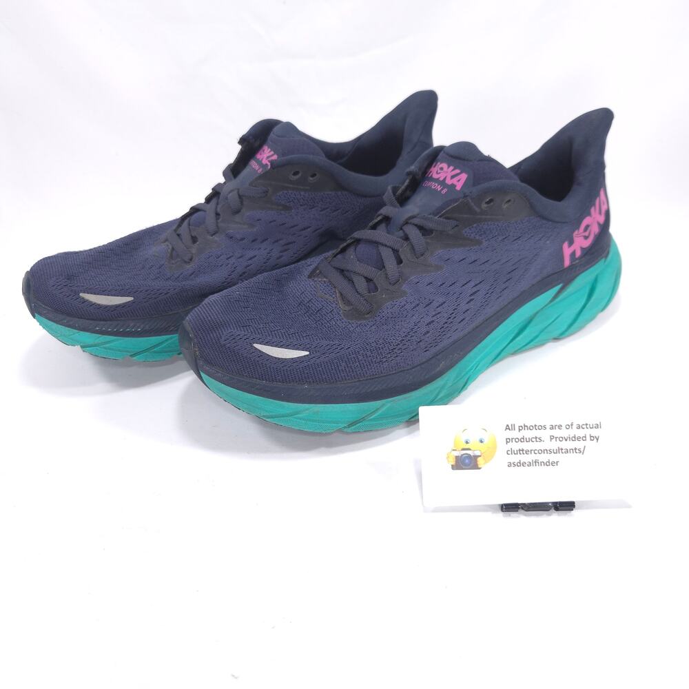 Hoka One One Clifton 8 Athletic Running Shoe Womens Size 9 FE1221C Blue